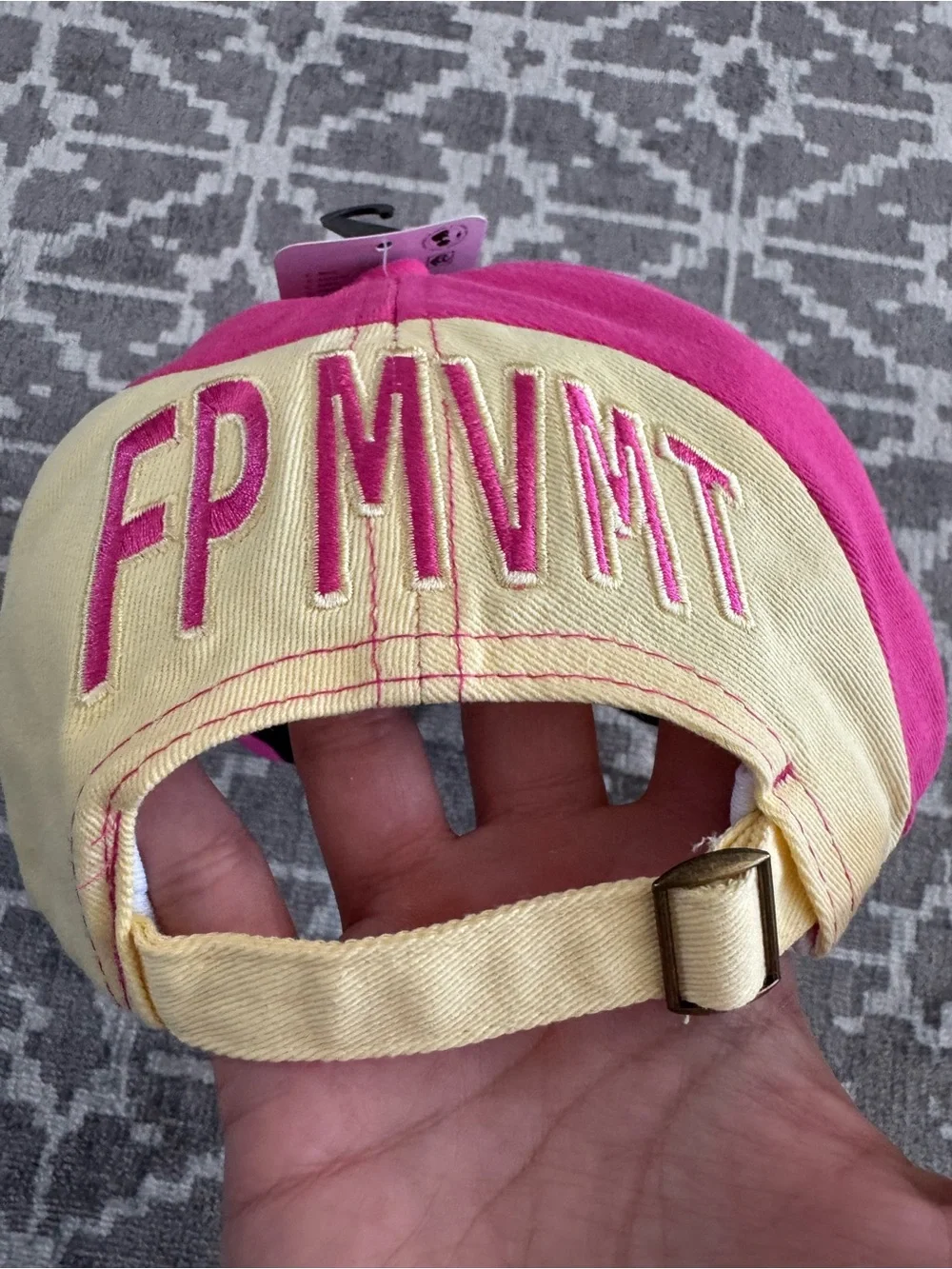 FP Movement by Free People Rule the Court Pink Cream Embroidered Baseball Cap